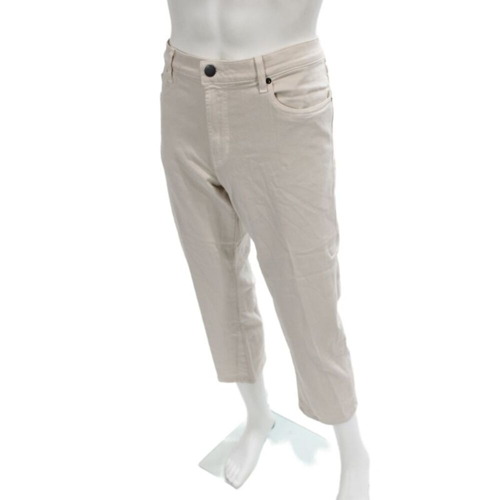 J Brand Womens Ankle Pants Beige Button Viscose Solid Size 38 - Picture 2 of 6